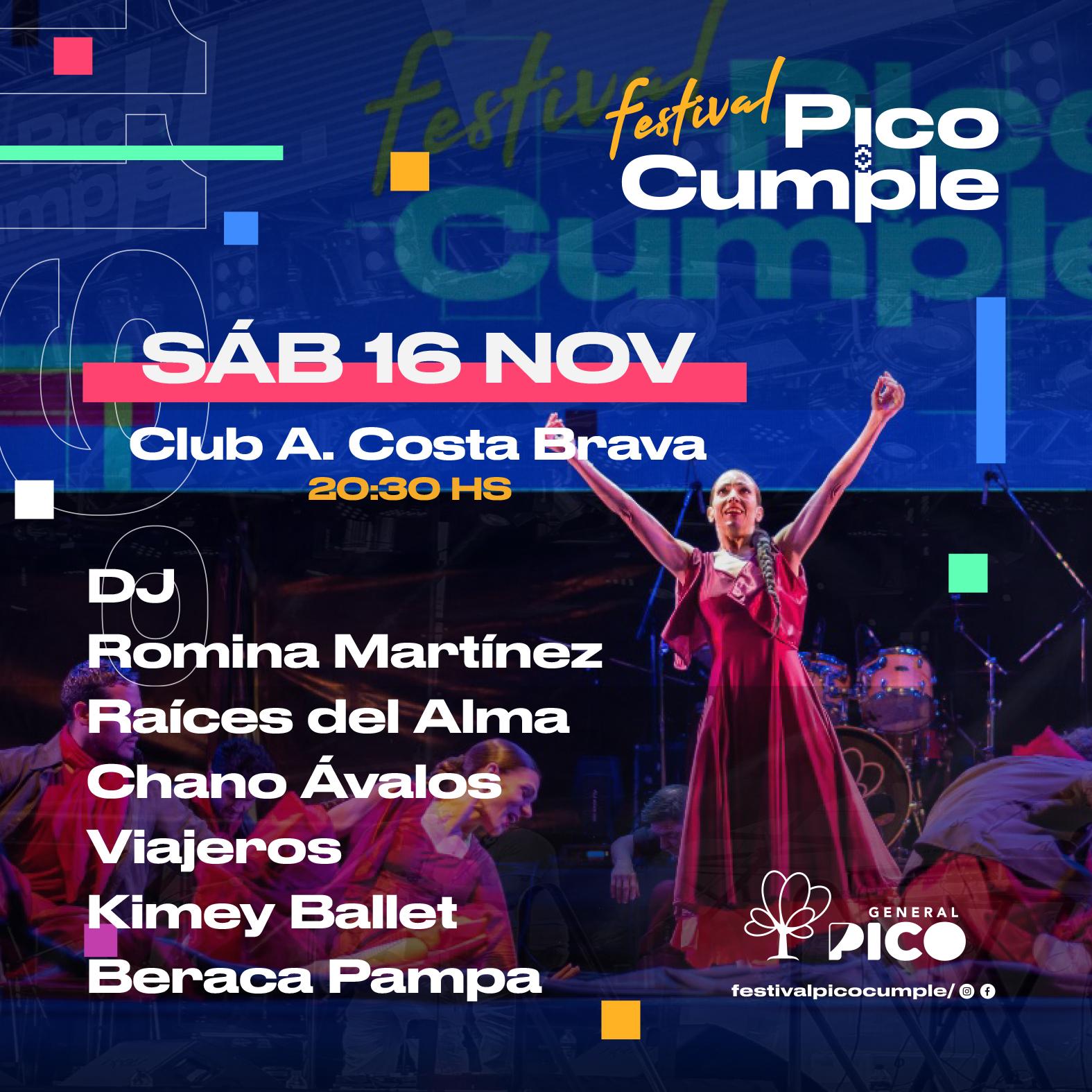 DISFRUTÁ ESTE SÁBADO DE ARTISTAS Y GRUPOS DE DANZAS EN LA SEGUNDA FECHA DEL FESTIVAL PICO CUMPLE